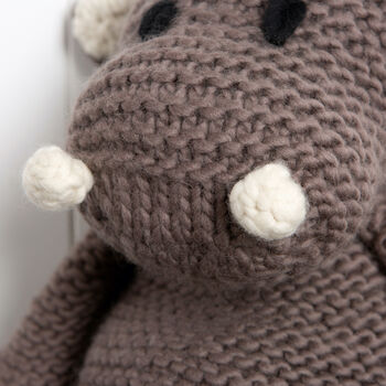 Giant Annie The Hippo Knitting Kit, 3 of 11