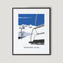 Personalised Ski Lifts And Mountain Range Resort Print, thumbnail 1 of 3