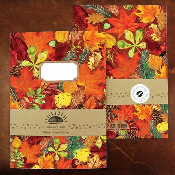 Autumna Fallen Leaf Print Lined Journal, 5 of 8