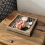 Square Wood Decorative Tray Bedside Trinket Dish, thumbnail 6 of 12
