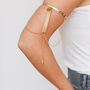 Bohemian Gold Plated Upper Arm Chain Cuff, thumbnail 1 of 7