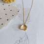Small Daisy Pressed Flower Necklace Gold Plated, thumbnail 3 of 9