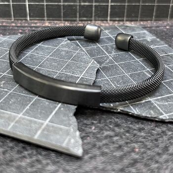 Titanium Double Banded Steel Bracelet | Men's Gift, 2 of 6