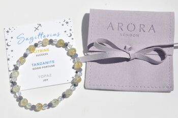 Sagittarius Zodiac Crystal Bracelet Birthday Gift For Her, 5 of 7