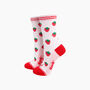 Strawberries Bamboo Socks In Light Pink, thumbnail 1 of 4