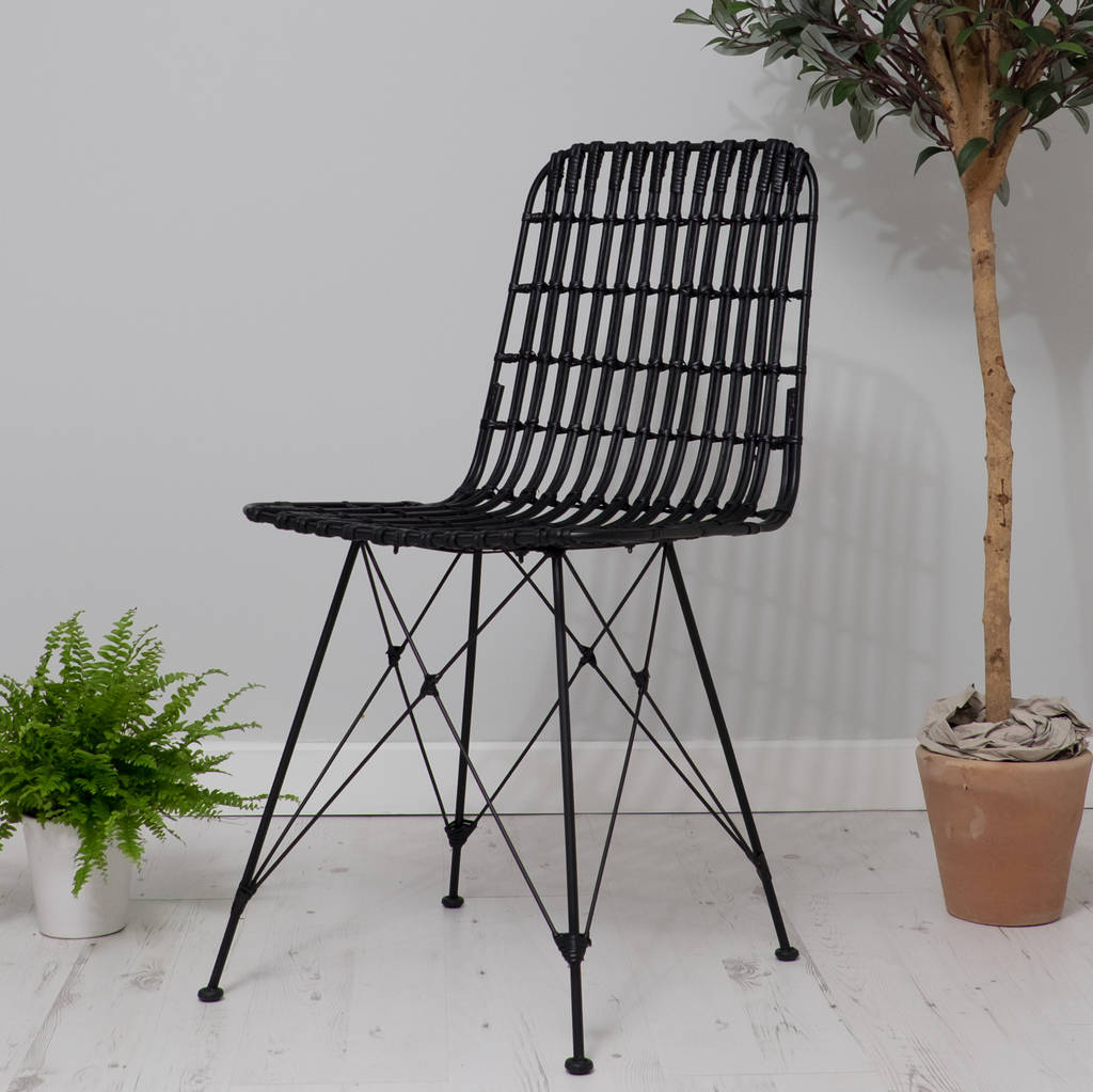 Rattan Scandi Style Dining Chair Three Colours By Za Za Homes