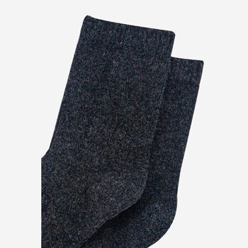 Pure Cashmere Luxury Ankle Socks Ethically Sourced Black, 3 of 4