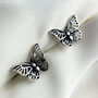 Sterling Silver Vintage Style Butterfly Stud Earrings, thumbnail 1 of 6