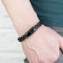 Personalised Men's Leather Chevron Bracelet, thumbnail 5 of 7