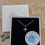 Handmade Sterling Silver North Star Birthstone Christmas Necklace: September Birthstone, thumbnail 1 of 12