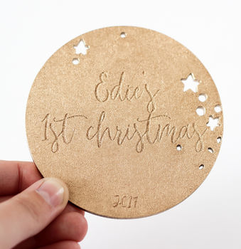 Personalised First Christmas Tree Ornament, 2 of 4