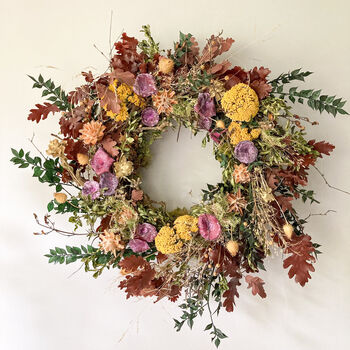 Christmas Wreath With Mushrooms And Dried Flowers, 6 of 6