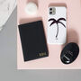 Monochrome Palm Tree Print Personalised Phone Case, thumbnail 2 of 5