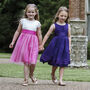 Lace Flower Girl Dress Child 30+ Colour Skirt And Sash, thumbnail 1 of 9