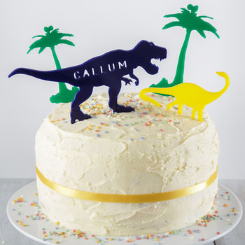 Personalised Dinosaur Cake Topper Scene, 2 of 5