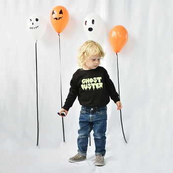 'Ghost Buster' Halloween Children's Sweatshirt Jumper, 2 of 7