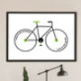 Monochrome Cycling Bike Print, thumbnail 5 of 5