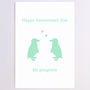 Personalised Penguins Anniversary Card, thumbnail 4 of 8