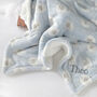 Personalised Blue Teddy Sherpa Baby Blanket, thumbnail 1 of 10