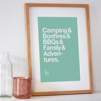 Personalised Typographic 'Favourite Things' Print, 2 of 10
