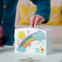 Personalised Rainbow And Clouds Money Pot, thumbnail 1 of 4