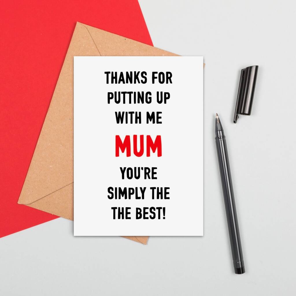 Simply The Best Mum Card By Adam Regester Design