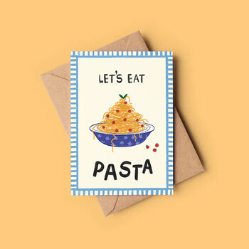 ‘Love You More Than Pasta’ Print, Bookmark And Card Gift Set, 3 of 8