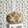 Valeria Gold Embroidered Embellished Oval Clutch Bag, thumbnail 4 of 8