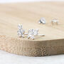 Sterling Silver 50th Birthday Branch Earrings, thumbnail 4 of 8