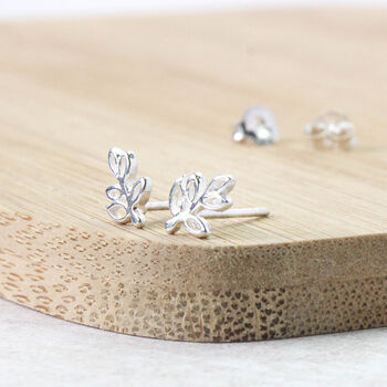Sterling Silver 50th Birthday Branch Earrings, 4 of 8