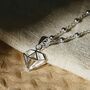 Sterling Silver Diamond Graphic Necklace, thumbnail 1 of 5