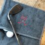 Personalised Sports Towel With Pocket And Golf Shield, thumbnail 1 of 3