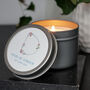 Birth Flower Initial Wedding Party Tin Candle, thumbnail 2 of 4