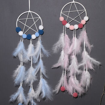 Pink And Blue Star Dream Catcher Birthday Gift Ideas For Baby Room, 6 of 8