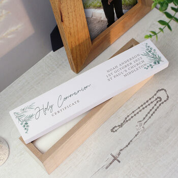 Personalised Botanical Wooden Certificate Box, 3 of 6
