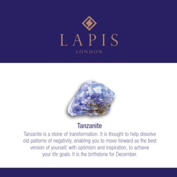 December Birthstone Necklace, Tanzanite, Gold Plated, 3 of 4