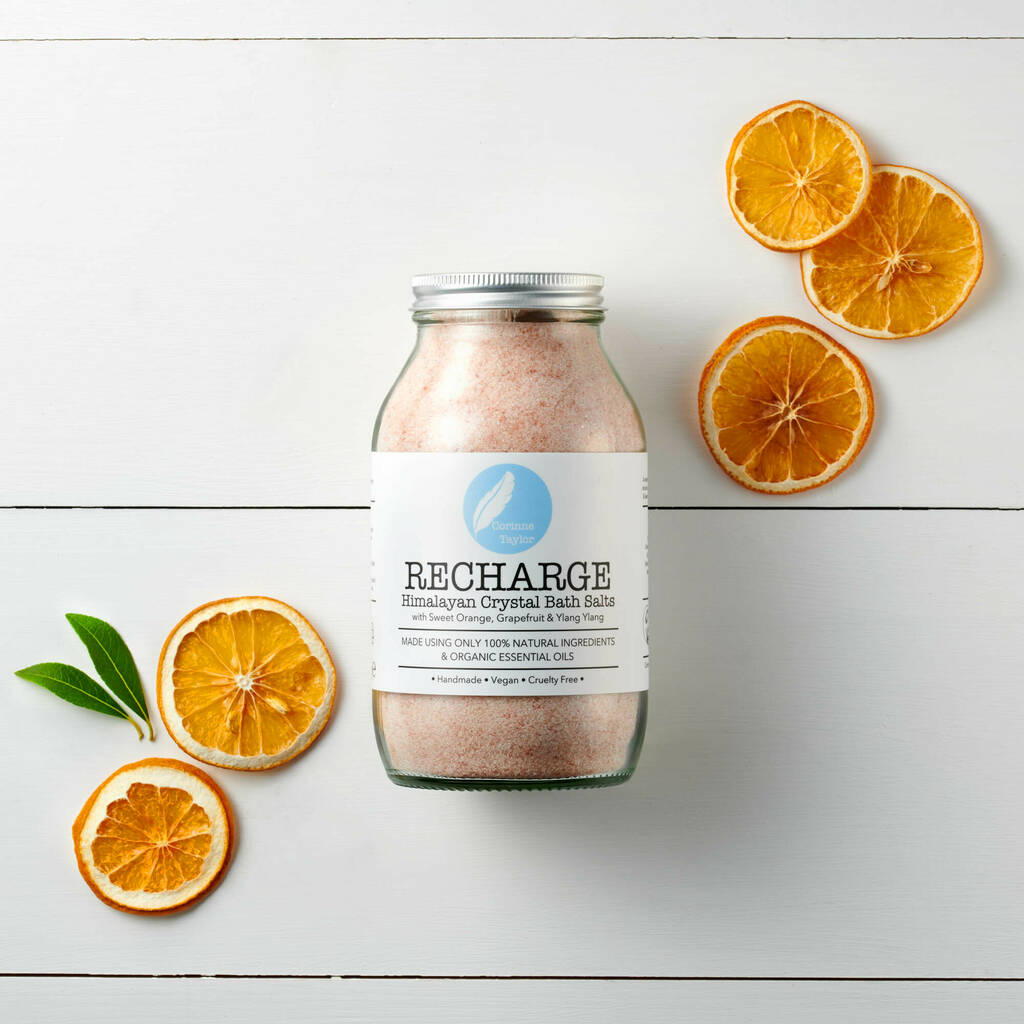 recharge himalayan crystal bath salts by corinne taylor