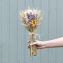 Handmade Springtide Blue Dried Flower Posy, thumbnail 1 of 10