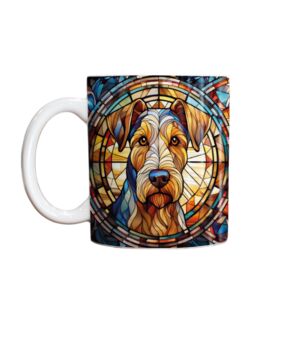 Airedale Terrier Suncatcher Artwork Ceramic Mug, 5 of 5