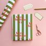 Personalised Candy Cane Stripe Christmas Wrapping Paper, thumbnail 3 of 4