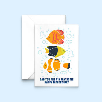 'F'in Fantastic' Funny Fishing Father's Day Card, 2 of 2