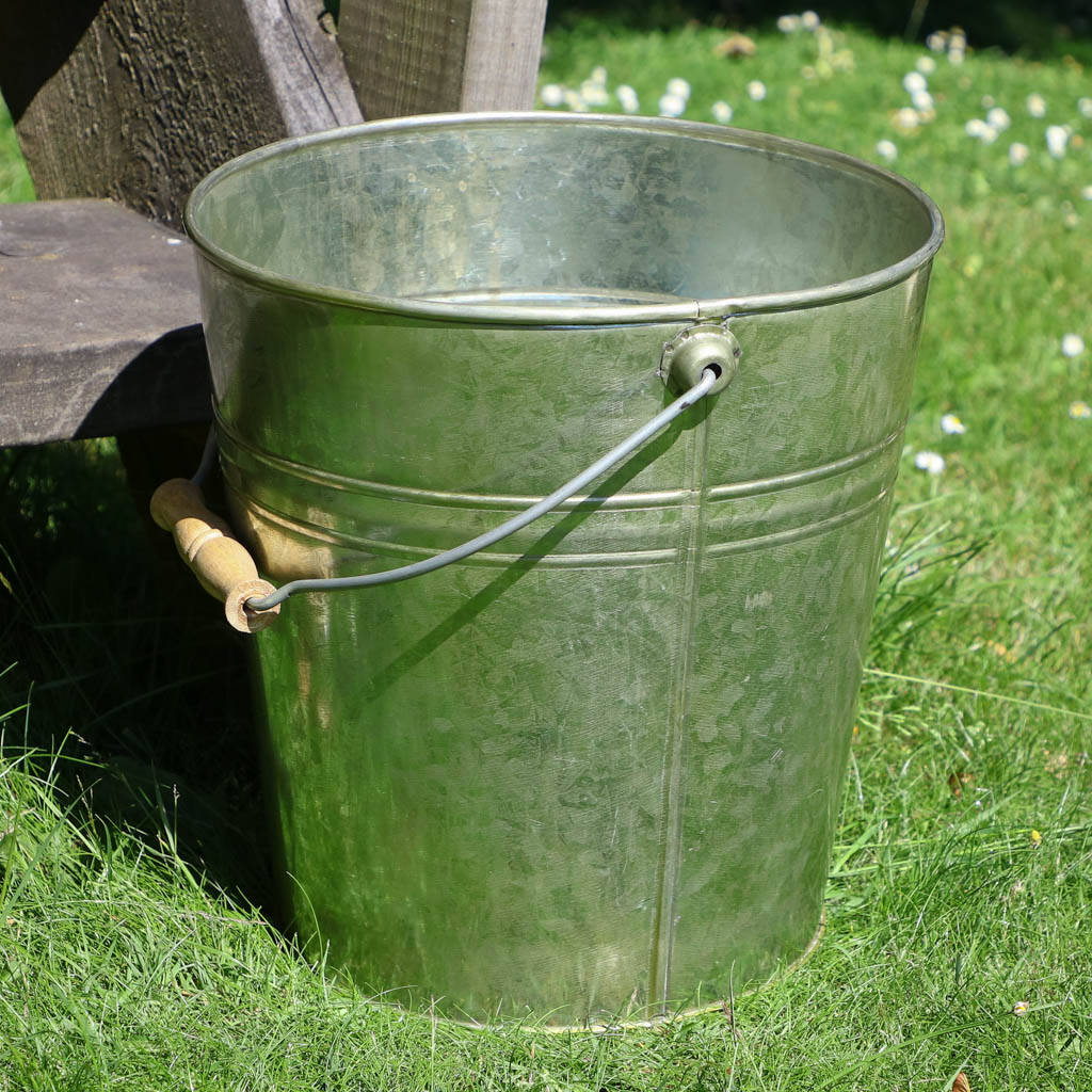 Large Vintage Garden Bucket Planter By Dibor