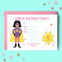 Superhero Girl Children's Party Invitations, thumbnail 2 of 4