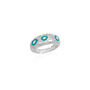 Natural Textured Sterling Silver Evil Eye Ring, thumbnail 10 of 10