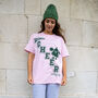 Christmas Cheer Women's Varsity T Shirt In Pink, thumbnail 3 of 4