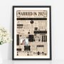 2021 Personalised 4th Linen Anniversary Photo Poster, thumbnail 4 of 8