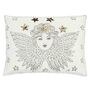 Cream Velvet Christmas Angel Cushion With Gold Sequins, thumbnail 1 of 1