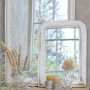 Distressed Antique Cream Wooden Wall Mirror, thumbnail 2 of 3