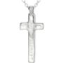 Men's Large Engraved Silver Cross Necklace, thumbnail 3 of 7