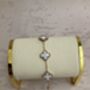 Rose Gold White Clover Charm Bracelet, thumbnail 5 of 5